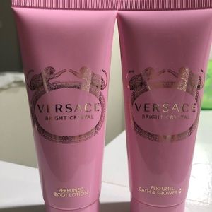 Versace bright crystal shower gel and body lotion